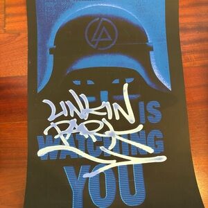 Linkin Park Blue and Black Poster
